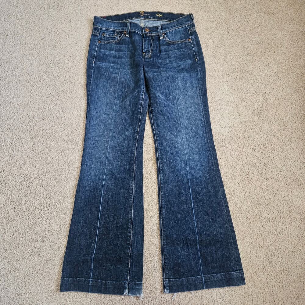 7 For All Mankind Dojo Mid Rise Flare Jeans 26 x 31